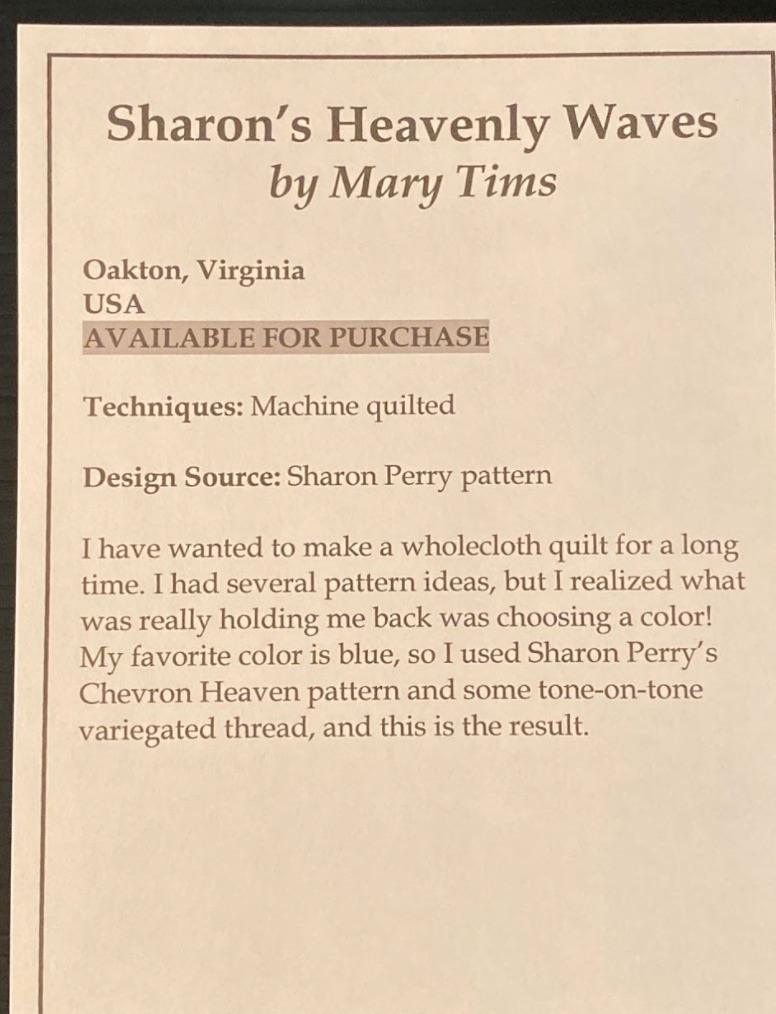 "Sharon's Heavenly Waves" by Mary Tims - Sign